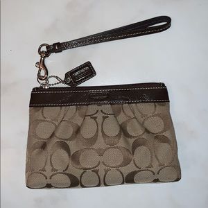 Brown Coach Wristlet